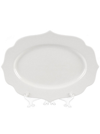 Блюдо фарфор, сервировочное, фигурное, 25.5х35х2.5 см, Belle, 0850078