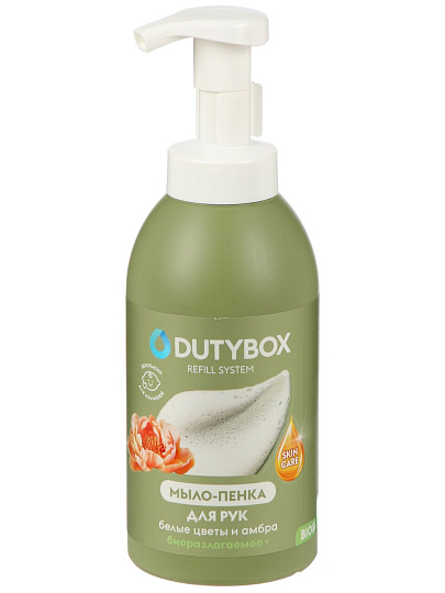 Мыло-пенка Dutybox, Белые цветы и амбра, 500 мл