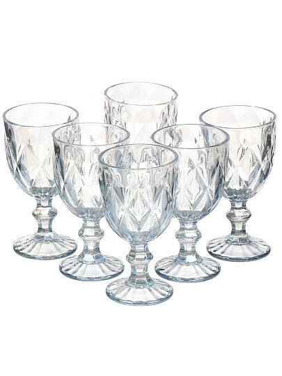 Бокал для вина, 250 мл, стекло, 6 шт, Графит