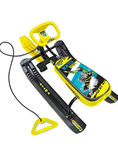 Снегокат Nika, Тимка спорт 1+, ТС1+/WS, Winter sport, черный каркас