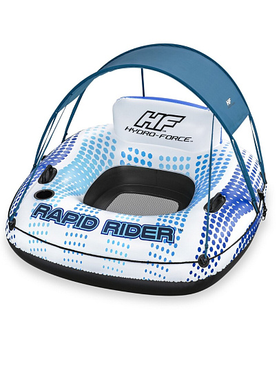 Круг надувной 137х137 см, Bestway, Рапид Райдер, кресло с ручками и подстаканником, до 100 кг, 43725