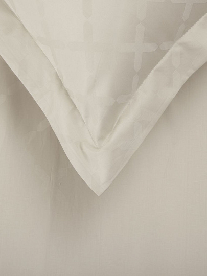 Постельное белье 2-спальное, простыня 215х240 см, 2 наволочки 70х70 см, 2 наволочки 50х70 см, пододеяльник 175х210 см, Mona Liza, сатин-жаккард, Royal Штрих ванильный