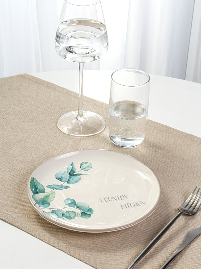 Тарелка обеденная, доломит, 21 см, круглая, Вилладжио, Daniks