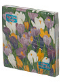 Салфетки бумажные New Line, Design, Крокусы, 20 шт, 3 сл, 33х33 см - фото 3