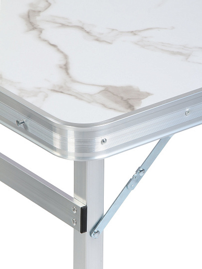 Стол складной 120х60х70 см, 4 стула, прямоугольный, металл, столешница МДФ, мрамор