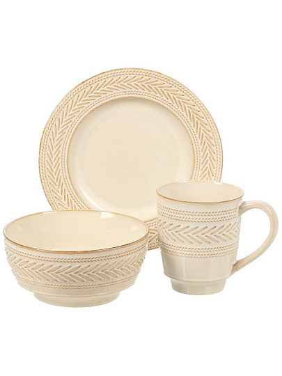 Сервиз столовый керамика, 12 предметов, на 4 персоны, Nouvelle Home, Villatic, 0540197