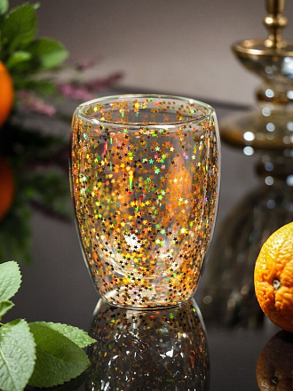 Стакан 350 мл, стекло, двойные стенки, Y4-6585