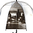 Зонт для женщин, полуавтомат, трость, 60 см, Город, прозрачный, PU0648 - фото 2