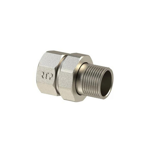 Американка 3/4", г-ш, никель, прямая, РосТурПласт