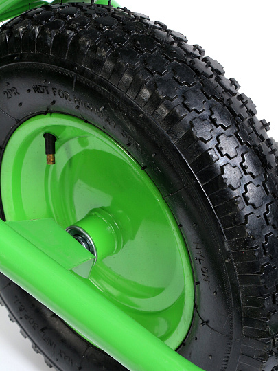 Тачка строительная одноколесная, металл, 200 кг, 100 л, 0.7 мм, втулка D12 мм, PR 4.00х8, уцененный товар