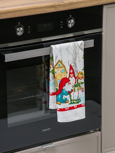 Полотенце кухонное махровое, 38х63 см, 250 г/м2, 100% хлопок, Wellness, Допи, Китай