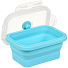 Контейнер пищевой пластик, 0.35 л, голубой, прямоугольный, складной, Y4-6486 - фото 4