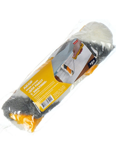 Валик малярный для работ с эмалями, Акор, Миди, полиакрил, 160хдиаметр 25 мм, ворс 12 мм, 852 00 160