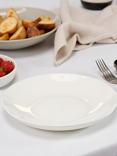 Тарелка суповая, керамика, 21 см, 750 мл, круглая, Грейс, Daniks