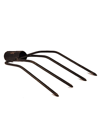 Вилы навозные, четырехрогие, рельсовая сталь, кованные