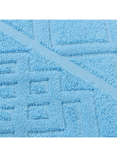 Полотенце банное 70х140 см, 100% хлопок, 450 г/м2, жаккард, Ромбы 4443, Авангард, голубое, 62, Россия, С81-ЮА