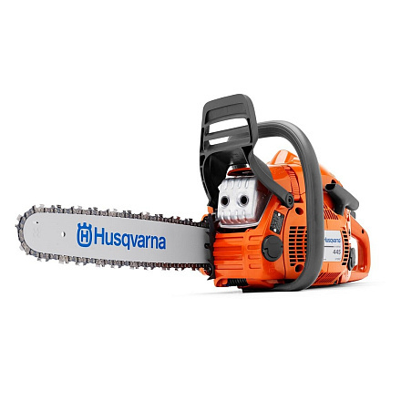 Пила цепная бензиновая, Husqvarna, 2.9 л.с., 2100 Вт, длина шины 33 см, шаг цепи 0.325 дюйм, 64 звена, 445, 9671566-75