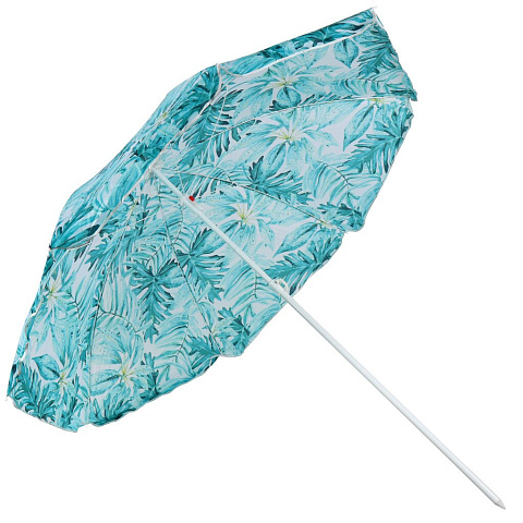 Зонт пляжный 200 см, с наклоном, 8 спиц, металл, Тропические листья, LG07/2