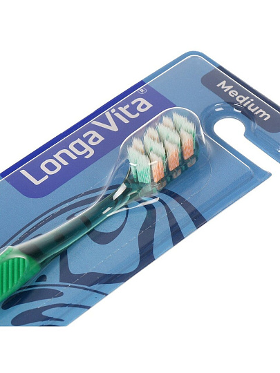 Зубная щетка Longa Vita, Active, средней жесткости, взрослая, SX-11