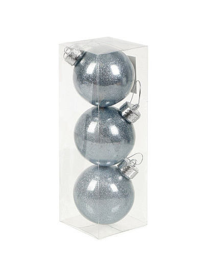 Елочное украшение Набор, 3 шт, серое, 8 см, пластик, Y4-5630