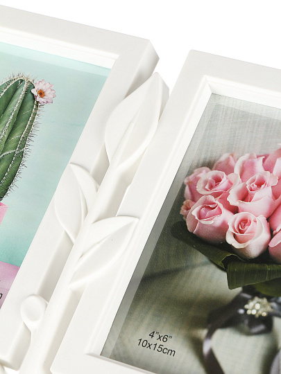 Фоторамка-коллаж на 3 фото, 31х26 см, белая, Веточки, Y3-1565