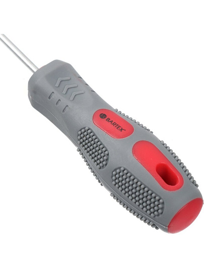 Отвертка крестовая, Bartex, Ph0, 0х75 мм, антискользящая двухкомпонентная, CrV сталь, K0029N