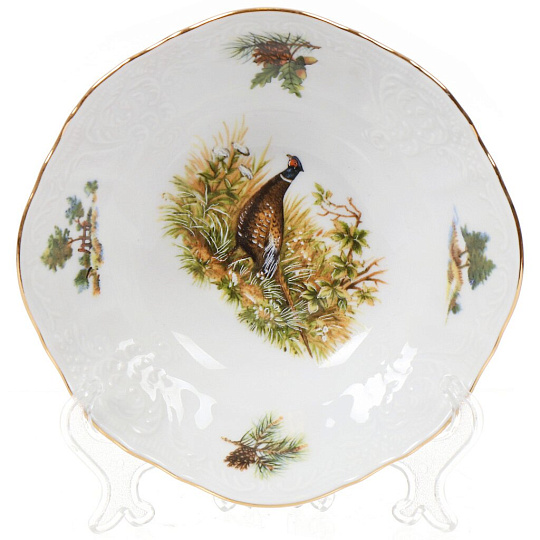 Салатник фарфор, круглый, 16 см, Охотничьи сюжеты Фазан, Bernadotte, P1750675JQZU001011