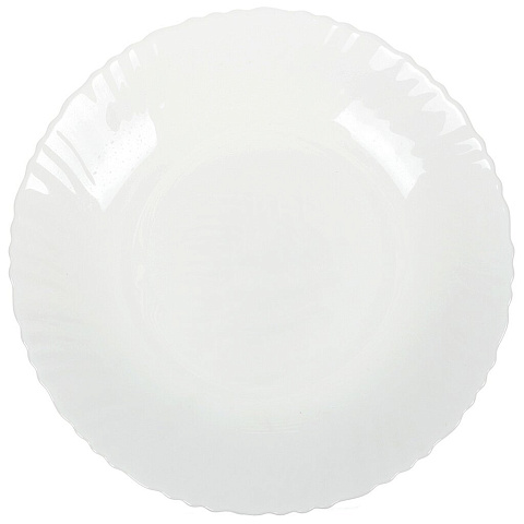 Тарелка десертная, стеклокерамика, 19 см, круглая, Белая, Daniks, 223763 LHP75