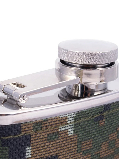 Фляжка 280 мл, нержавеющая сталь, в оплете оксфорд, Следопыт, PF-BD-F22