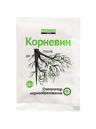 Удобрение Корневин, стимулятор корнеобразования, 10 г, Лама Торф
