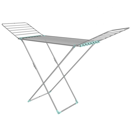 Сушилка для белья напольная, полотно 18 м, 177х53.5х111 см, складная, 18 прутьев, 15 кг, серебро, Nika, СБТ18/С