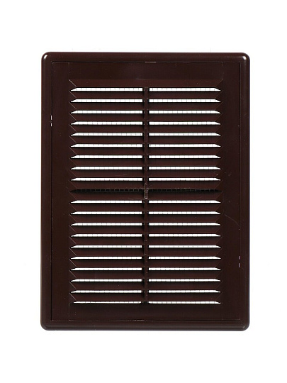 Решетка вентиляционная ABS пластик, разъемная, 150х200 мм, с сеткой, коричневая, Event, 1520РЦ