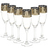 Набор для спиртного 12 предметов, стекло, бокал для шампанского 6 шт, стопка 6 шт, с баром, Glasstar, Версаль, B_GN3_1 - фото 4