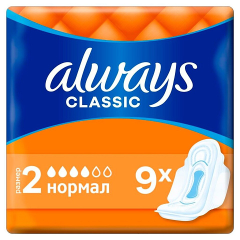 Прокладки женские Always, Classic Normal Single, 9 шт, AL-83735037