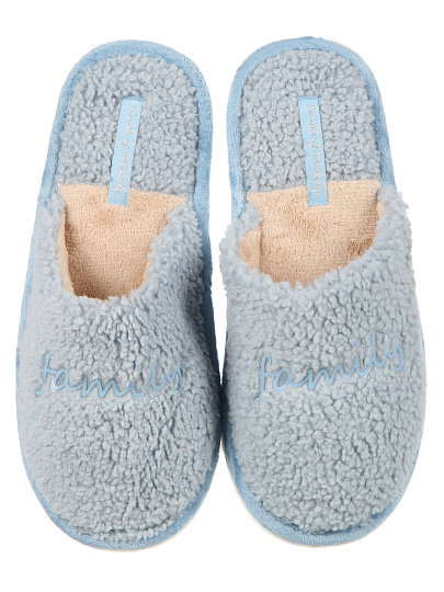 Тапки для женщин, текстиль, серые, р. 38-39, закрытые, 352-192-18