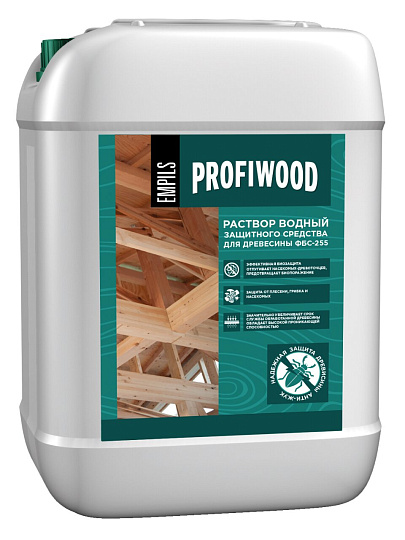 Антисептик Profiwood, Антижук ФБС-255, для дерева, Биоцидный, 10 л