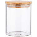 Банка для сыпучих продуктов, стекло, 0.85 л, с крышкой, Agness, Native