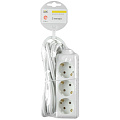 Удлинитель 3 гнезда, 3 м, 3х1 мм², 10 А, 2P+PE, 250В, белый, IEK, У03 Generica, WYP10-10-03-03-Z-G - фото 2