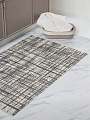 Коврик для ванной, антискользящий, 0.65х15 м, вспененный ПВХ, монохром серо-белый, Homemat Aquatic, 122G