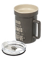 Кружка керамика, 400 мл, с крышкой, с трубочкой, Утро начинается с кофе, Y4-11315, в ассортименте - фото 4