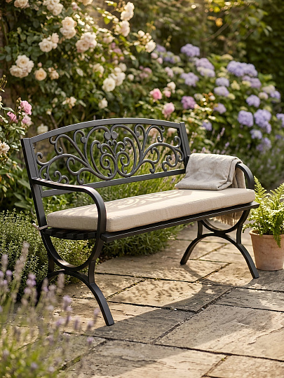 Скамейка металл, 128х60х85 см, C010257