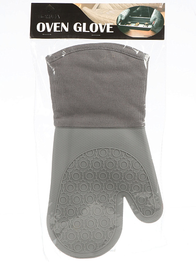 Прихватка-варежка с силиконом 32х18,5 см, 100%пэ, B180052