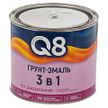 Грунт-эмаль Formula Q8, по ржавчине, алкидная, черная, 1.8 кг