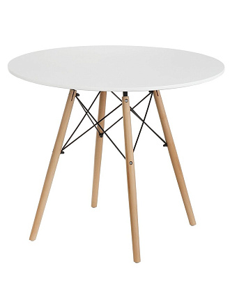 Стол обеденный 73х90 см, МДФ, белый, Фэшн, YTST-001d90-wht