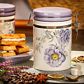 Банка для сыпучих продуктов, доломит, 0.55 л, с крышкой, Daniks, Флорина - фото 2