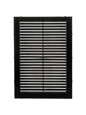Решетка вентиляционная пластик, вытяжная, 170х240 мм, с сеткой, черная, Viento