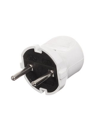 Вилка без заземления, 6 А, IP20, 250 В, белая, TDM Electric, SQ1806-0001