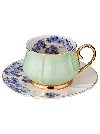 Чайная пара керамика, 2 предмета, на 1 персону, 200 мл, Lefard, Времена года, 275-1079, мятная