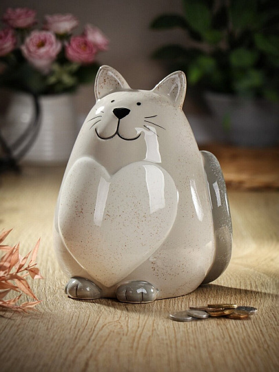 Копилка Котя, 14х12х18 см, керамика, Y4-5258