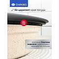 Крышка для посуды стекло, Daniks, кнопка силикон, черная, 24/26/28 см, GLM-242628 МП - фото 4